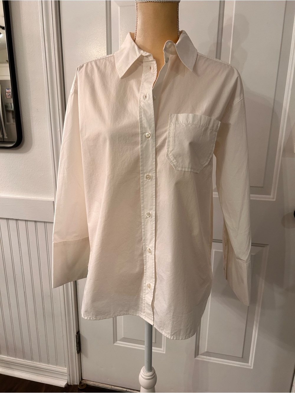 Sezane Bilma Shirt Ecru Size 36 / 4 NWT - Picture 3 of 10